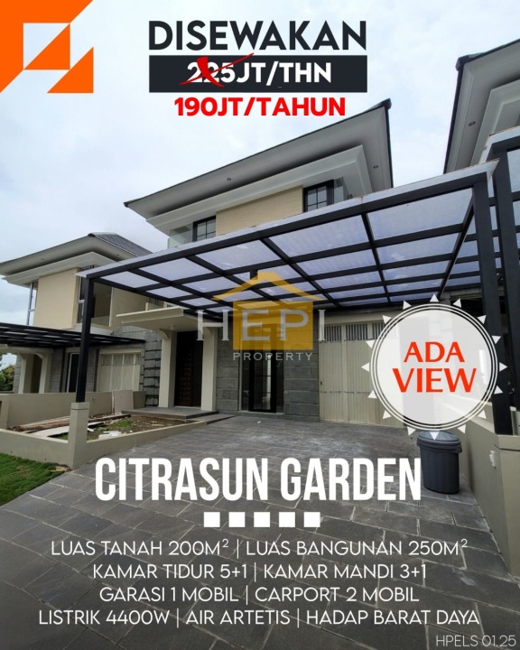 Dikontrakkan Rumah Terjangkau di Banyumanik, Semarang, LT 200m²