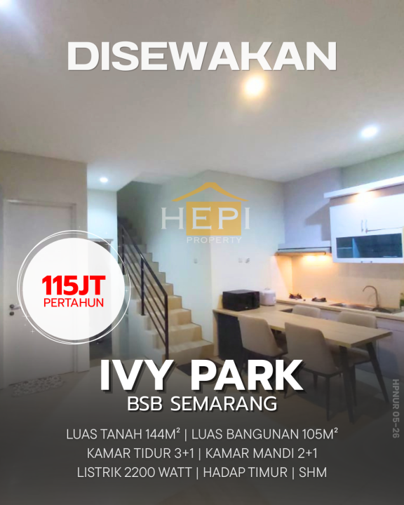 Rumah Minimalis Disewakan di BSB City, Semarang, Harga Ekonomis