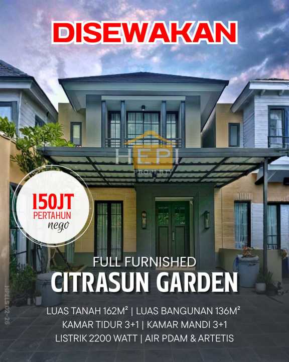 Hunian Eksklusif Disewakan di Kawasan Banyumanik, Semarang, LB 136m²