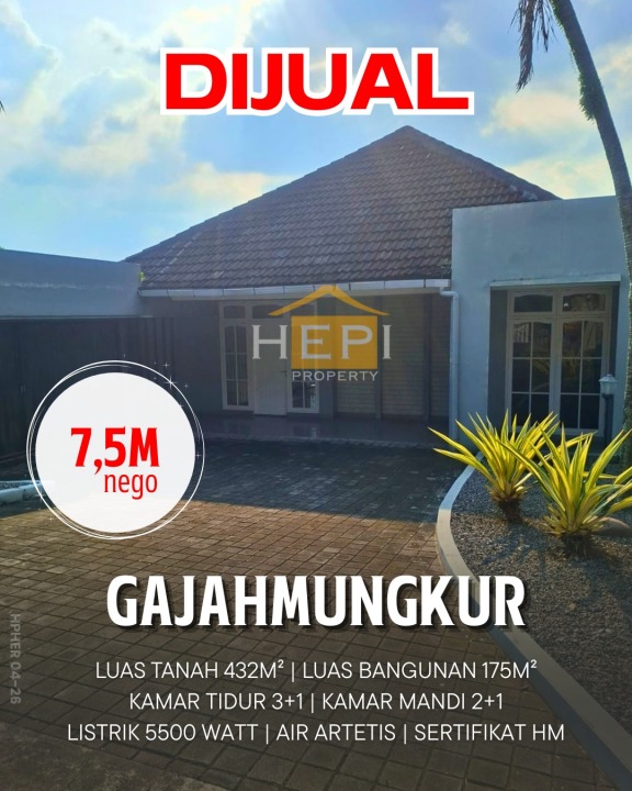 Rumah Sewa Murah Lokasi Gajah Mungkur, Semarang, LB 175m²