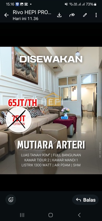 Kontrakan Murah di Semarang Timur, Semarang, 2 KT, Harga 65 Juta /tahun