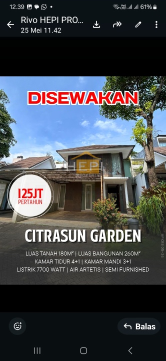 Rumah Minimalis Disewakan di Semarang Selatan, Semarang, Harga Ekonomis