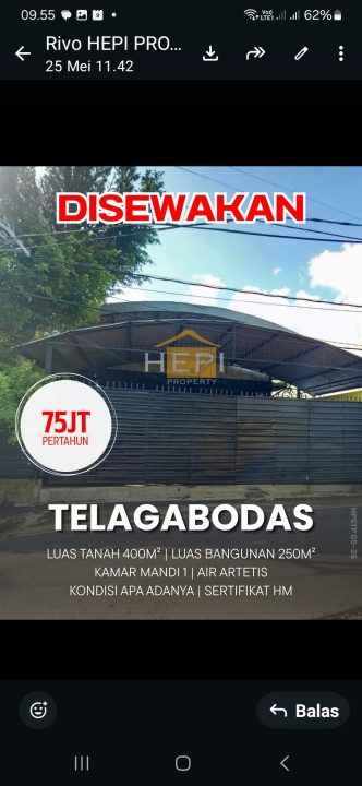Rumah Minimalis Disewakan di Semarang Selatan, Semarang, Harga Ekonomis