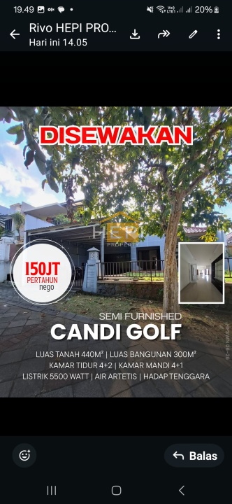 Rumah Minimalis Disewakan di Candisari, Semarang, Harga Ekonomis
