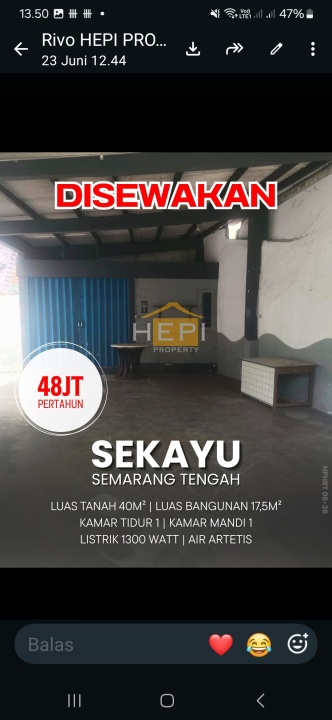 Rumah Minimalis Disewakan di Sekayu, Semarang, Harga Ekonomis