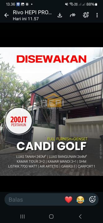 Kontrakan Murah di Jangli, Semarang, 5 KT, Harga 200 Juta /tahun