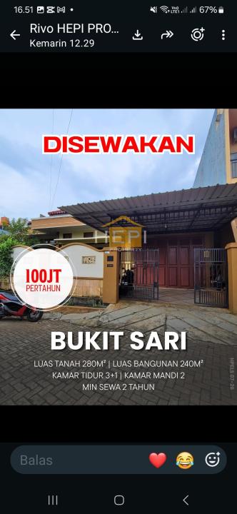 Sewa Rumah Favorit di Banyumanik, Semarang, Harga Terjangkau