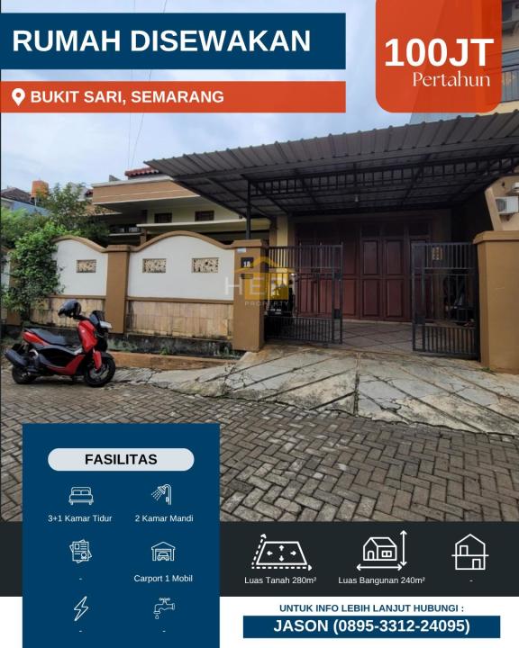 Sewa Rumah Favorit di Bukit Sari, Semarang, Harga Terjangkau