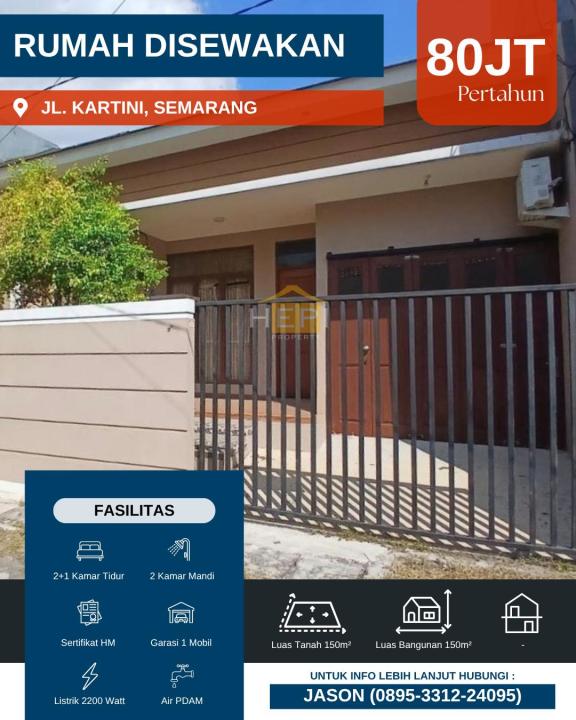 Rumah Sewa Murah Lokasi Semarang Timur, Semarang, LB 150m²