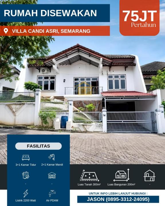Rumah Sewa Nyaman Lokasi Candisari, Semarang, LB 200m²