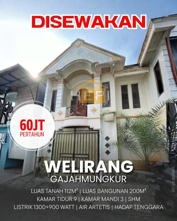 Rumah Minimalis Disewakan di Gajah Mungkur, Semarang, Harga Ekonomis