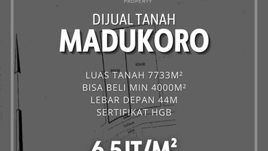 Tanah Dekat Komersil Lokasi Tawangmas, Ideal untuk Buka Usaha