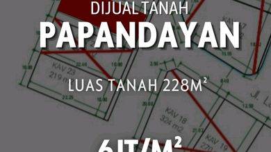 Jual Murah Tanah 228 m2 Kawasan Strategis