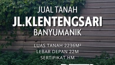 Tanah Harga Hemat di Banyumanik, Semarang, Harga 5 Juta
