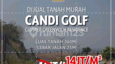 Dijual Tanah Premium di Candi Golf, Semarang, LT 360m²