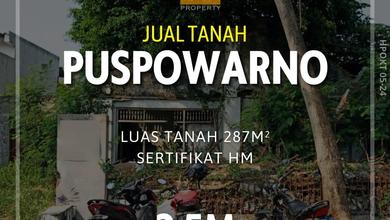 Tanah Favorit di Area Puspowarno, Semarang, LT 287m²