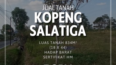 Dijual Tanah Eksklusif di Kopeng, Salatiga, LT 834m²