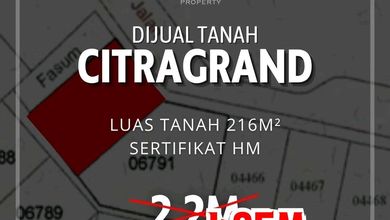 Kavling Prestisius Dijual di Citragrand, Semarang, Harga 399 Miliar