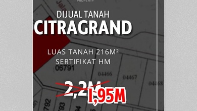 Jual Tanah di Lokasi Premium Citragrand, Semarang, Harga 1,95 Miliar