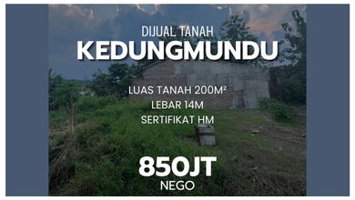 Dijual Tanah Prospektif di Kedungmundu, Semarang, LT 200m²