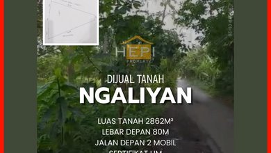 Dijual Tanah Eksklusif di Ngaliyan, Semarang, LT 2862m²