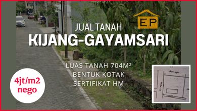 For Sale Tanah Eksklusif di Semarang Timur, Semarang, LT 704m²