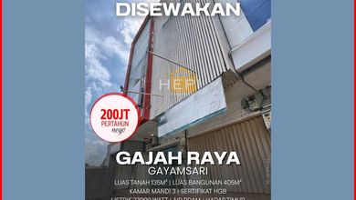 Ruko Bagus 3Lt di Jl. Gajah Semarng Timur