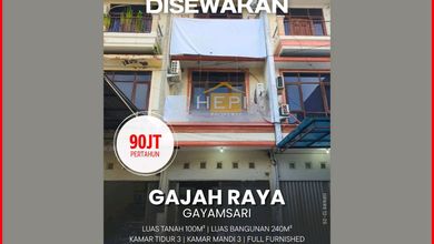 Ruko 3Lt di Jl. Gajah Semarang Timur Lokasi Strategis