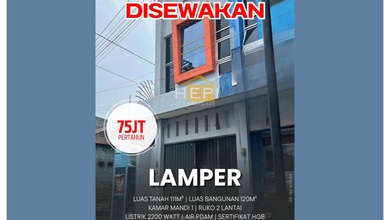 Ruko 2Lt Semarang Timur di Jl Lamper Siap Pakai