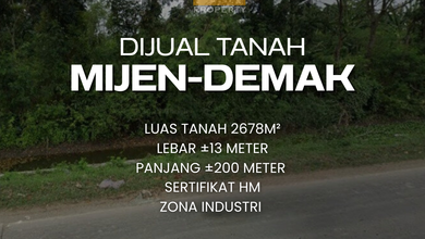 For Sale Tanah Eksklusif di Demak, Demak, LT 2678m²