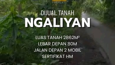 Dijual Tanah Eksklusif di Ngaliyan, Semarang, LT 2862m²