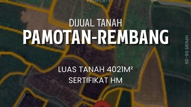 Dijual Tanah Murah di Pamotan, Rembang, LT 4021m²