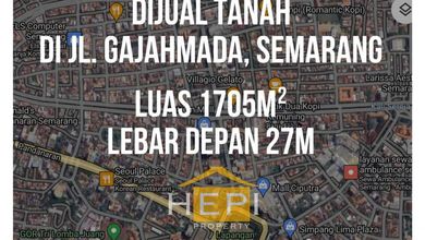 For Sale Tanah Eksklusif di Semarang Tengah, Semarang, LT 1705m²