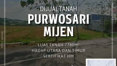 Jual Tanah Area Strategis, Luas 7780 m2