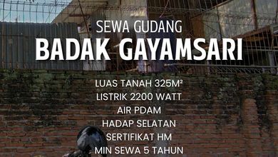 Disewakan Gudang di Badak Gayamsari Semarang