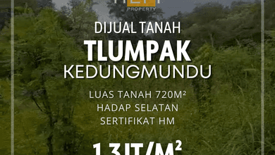 Tanah LT 720 m2 Kawasan Strategis Kedungmundu, Dijual Terjangkau