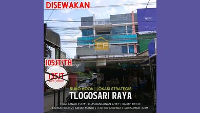 Disewakan Ruko Hook 2 Lantai Di Lokasi Sangat Strategis Di Jalan Raya Tlogosari 