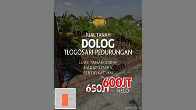 Jual Tanah Lokasi Komplek Pedurungan View Danau dan Taman