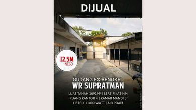 Gudang Pinggir Jalan Raya. Dijual Dekat Bundaran Kalibanteng