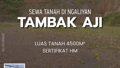 Tanah Kosong untuk Disewa di Ngaliyan, Harga 450 Juta