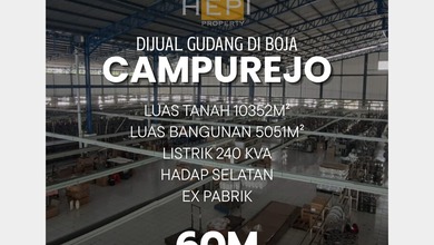 Gudang luas siap pakai di Campurejo Kendal