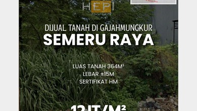 For Sale Tanah Eksklusif di Gajah Mungkur, Semarang, LT 364m²