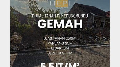 Jual Tanah di Lokasi Premium Pedurungan, Semarang, Harga 1,37 Miliar