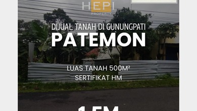 For Sale Tanah Eksklusif di Gunung Pati, Semarang, LT 500m²