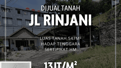 Tanah Luas 547 m2 Area Strategis Gajah Mungkur, Dijual Terjangkau