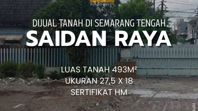 For Sale Tanah Eksklusif di Semarang Tengah, Semarang, LT 493m²