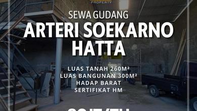 Gudang Siap Pakai Tengah Kota Strategis Bebas Banjir.di Arteri Soekarno Hatta