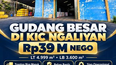 Jual Cepat Gudang Kic Ngaliyan Cocok Pabrik,Workshop Logistik